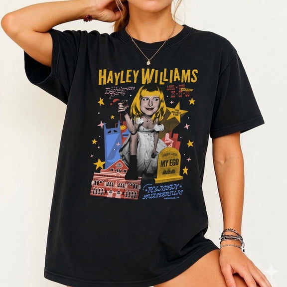 H@yley Williams Comfort Colors Unisex T-Shirt, Vintage Music Paramore Tour Tee, Ryman Auditorium Shirt, Bachelorette Party Graphic Shirt