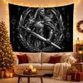 thumbnail image 3 of Sword Warrior Within Braided Branch Wreath, Mystical Gothic for Dark Art Lovers, Warrior Wall Art, Housewarming Gift, Tapestry Wall Hanging for Study Room and Den, 3 of 7