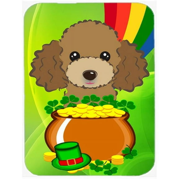 Carolines Treasures BB2000MP Chocolate Brown Poodle St. Patricks Day Mouse Pad- Hot Pad or Trivet