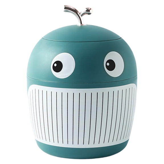 XKHAZA Cute Desktop Trash Can Wastebasket, Mini Countertop Garbage Can with Lid, Small Plastic Storage Bin for Home Kitchen Dressing Office Kids Bedroom