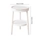 thumbnail image 4 of Mesita auxiliar de plástico con cajón y estante de almacenamiento – Mesa pequeña multifuncional para sala de estar, dormitorio u oficina – Mesita de noche compacta con estante y funcionalidad de, 4 of 6