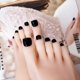 thumbnail image 2 of Uñas postizas para dedos de los pies, moda brillante, cuadrada, corta, cubierta completa, 24 Uds., uñas postizas para mujeres y niñas, N317 oso de fresa  Electrónica, 2 of 4
