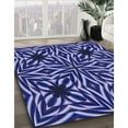 thumbnail image 3 of Ahgly Company Machine Washable Indoor Rectangle Transitional Denim Dark Blue Area Rugs, 7' x 10', 3 of 7