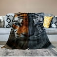 thumbnail image 2 of COMIO Galaxy Tiger Blanket Soft Cozy Throw Blanket, 3D Tiger Plush Blanket for Couch, Lightweight Warm Flannel Blanket Decorative Fuzzy Throws for All Season, 2 of 6