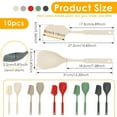 thumbnail image 2 of Ikoopy 10 Pcs Silicone Cooking Spoon and Brush Scraper Set Heat Resistant 2 in 1 Design Kitchen Utensils for Mixing Serving Scooping Dishwasher Safe, 2 of 13
