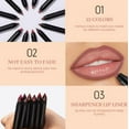 thumbnail image 3 of Silky Matte Lip Liner, Professional Lip Liner, Smooth, Creamy, Silky, Easy To Apply, Used To Create Lips, Plump Lips, Vegan Beauty Suitable For Daily Travel, Party Work, #12 Fade, 3 of 7