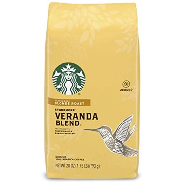 Starbucks Veranda Blend Whole Bean Coffee - Light Blonde Roast - 6 Bags (12oz Each) Fresh