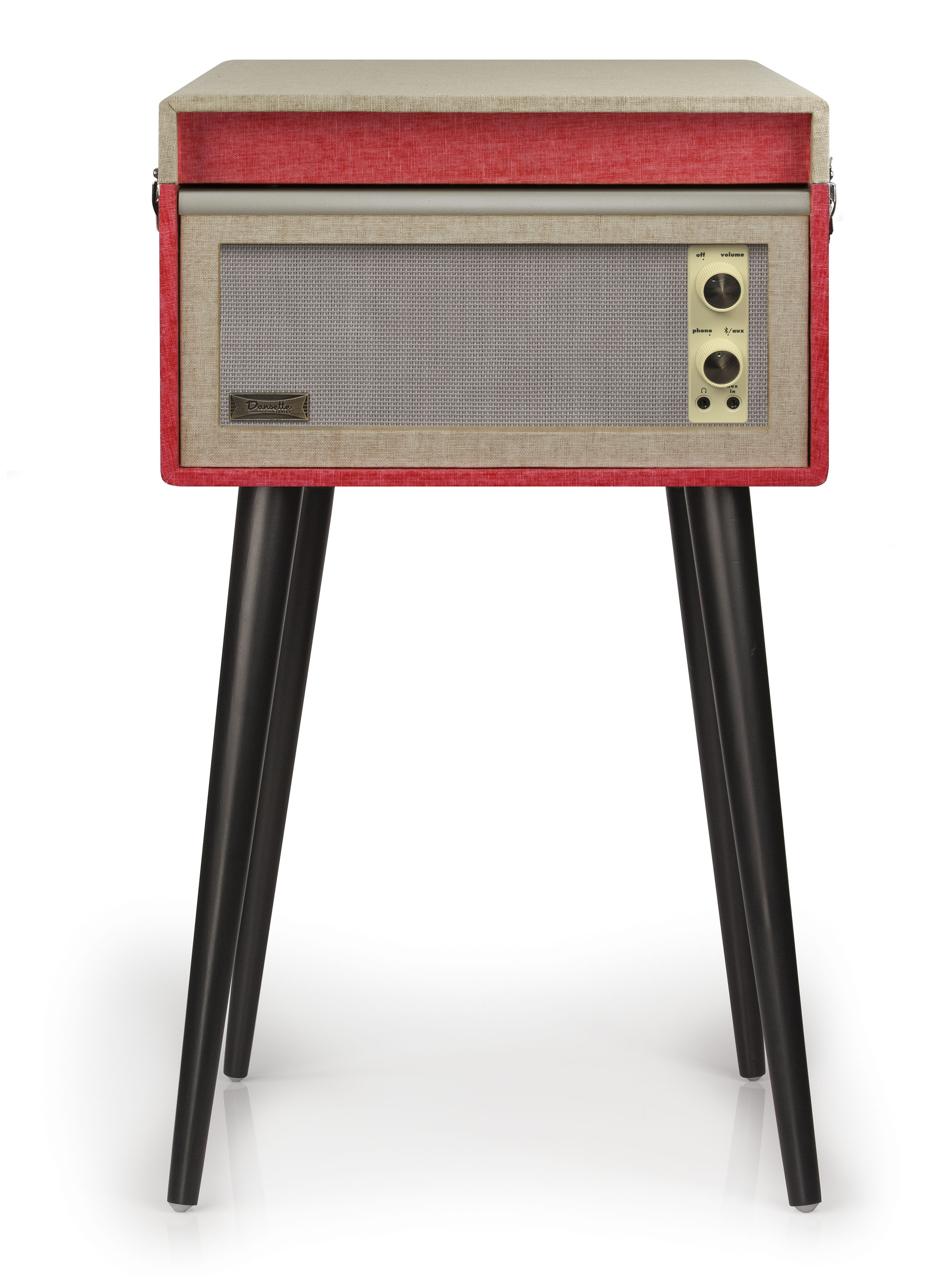 Crosley Dansette Bermuda Bluetooth Portable Suitcase Record Player with 2-speed Turntable - Red - CR6233D-RE - image 4 of 7
