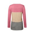 thumbnail image 6 of Sexy Dance V-Neck Tunic Tops for Women Long Sleeve Casual Loose T-Shirts Splicing Mid-Length Leisure Loungewear Womens Tops T Shirts Blouses, 6 of 6