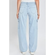 Womens Cargo Jeans with Bungee Hem
