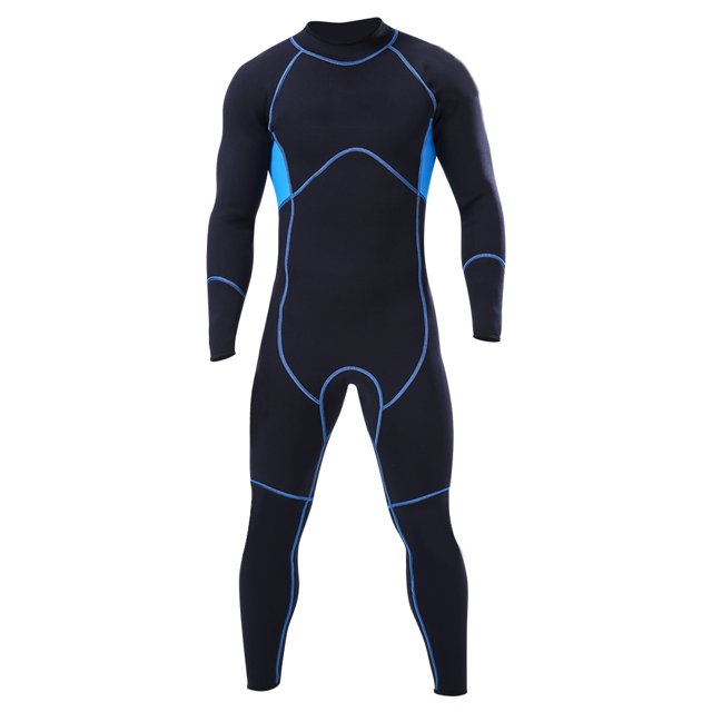 Traje de neopreno cálido de cuerpo completo de 3 mm de manga larga para esnórquel, surf, natación, traje de buceo (L)