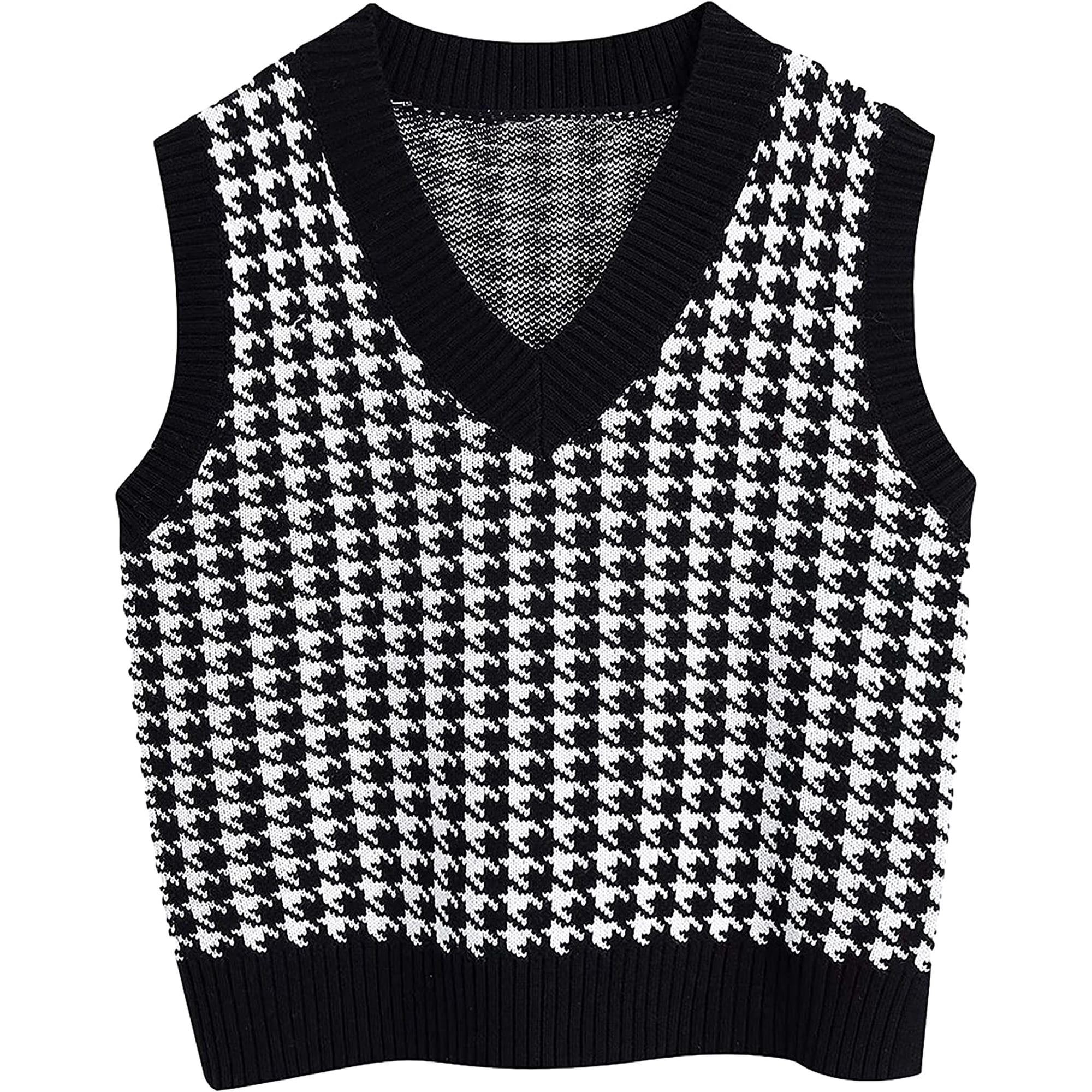 PIKADINGNIS Women's Oversized V Neck Sleeveless Knitted Indie Sweater Vest  - Walmart.com