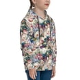 thumbnail image 3 of Fotbe Colorful Flowers Pattern Youth Pullover Hooded Sweatshirt, Boys Hoodie, Kangaroo Pocket Hoodie for Kids Girls -X-Large, 3 of 6