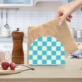 thumbnail image 6 of Dailycode Napkin Holder for Table Acrylic Kitchen Paper Tissue Dispenser, Blue White Checked, 6 of 9
