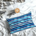 thumbnail image 5 of Wukai Ice Blue Stripes Elastic Luggage Cover,luggage covers for suitcase tsa approved,Fits 19-29-inch-20"x30", 5 of 6