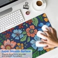 thumbnail image 4 of Long Mouse Pads for Desk,Pioneer Flower Floral Print Pattern Desk Mats on Top Of Desks, Desk Mouse Pad Extra Large with 3mm Non-Slip Base and Stitched Edge for Gaming,Office,Work,Home 31.5"x11.8", 4 of 6