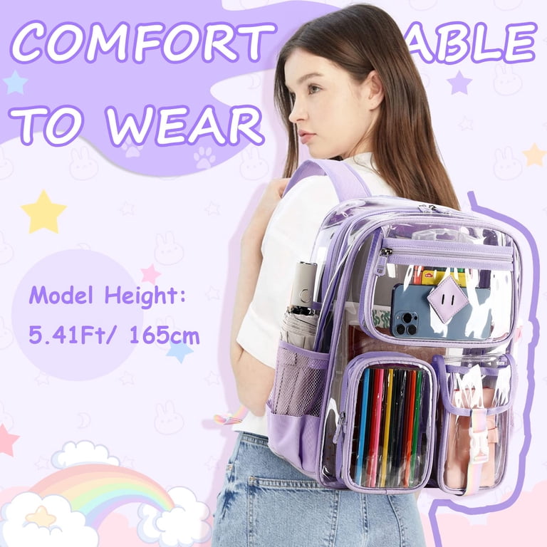 Large Clear Waterproof Backpack with Laptop Sleeve photo 7