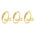 thumbnail image 3 of 3 Pieces Of Silver Single-turn Spiral-turn Rotating Rings Anti-stress And Anxiety Ring RingsThe Best Gift for A Loved One, 3 of 8