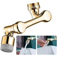 thumbnail image 2 of Universal Brass 1080 Rotatable Folding Arm Basin Mixer Tap Extension Splash Filter Aerator, Gold 2 Output Modes UNOIU, 2 of 5