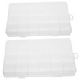 thumbnail image 6 of TABLETREANDS Craft Organizer Box 2Pcs Rectangular Plastic Storage for Beads and Parts 7.9X5.3X1.6in, 6 of 8
