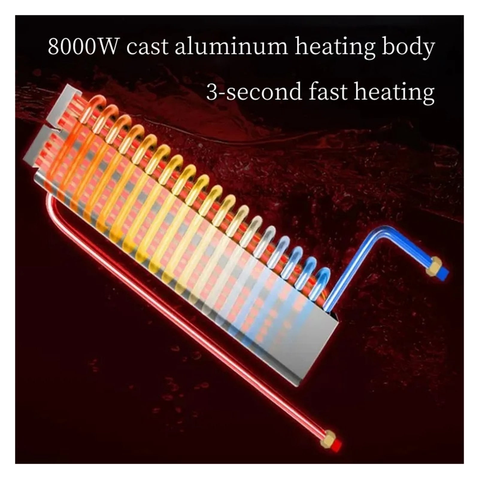 Household Instant Electric Water Heater Hotel Smart Shower Machine Hair Salon Fast Water Heater Remote Control LED Touch Screen ,Energy Saving