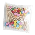 thumbnail image 4 of Palillos de frutas,Palillos de fruta desechables Palillos de madera para cócteles,Palillos de madera resistentes para aperitivos,brochetas,recuerdo de fiesta,Artículos para fiestas Palillos, 4 of 8