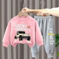 thumbnail image 2 of UAYOTSE Toddler Baby Boy Clothes 6 12 18 24 Months 2T 3T Fall Winter Outfit Long Sleeve Sweatshirt Tops Pants Set(7-8 Years,B417-Pink), 2 of 7