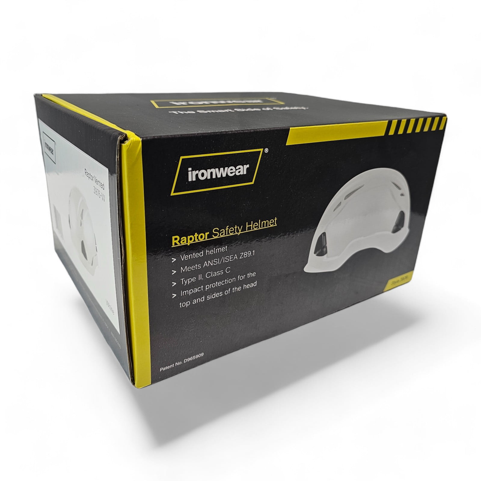 3976-W Raptor Vented Type II Safety Helmet Hard Hat - White