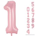 thumbnail image 1 of Lámina de 40 pulgadas con el número 1 de Balloon Lingqiang, color rosa pastel, 1 of 8