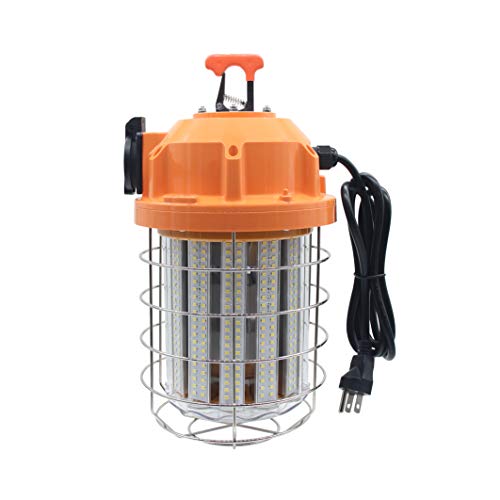 80 Watts LED Temporary Work Light Fixture, Durable Jobsite Lighting