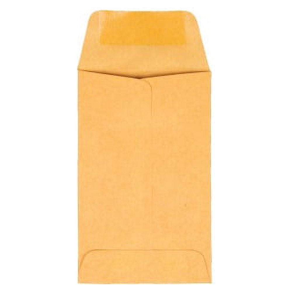 Quality Park Kraft Coin Envelopes Coin - #1 - 2 1/4" Width x 3 1/2" Length - 20 lb - Gummed - 500 / Box - Brown Kraft