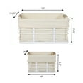 thumbnail image 4 of happimess BSK3002B-3SET Callan Vintage Industrial Handmade Wire Metal Nesting Storage Baskets with Wood Handles and Fabric Liner, White (Set of 3), 4 of 6