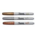 thumbnail image 2 of Sharpie Metallic Permanent Markers, Fine Point, Assorted Colours, 3 Count, 2 of 9