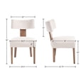 thumbnail image 2 of Sillas de Comedor RIVOVA Juego de 2 con Patas de Madera y Tapizado en Lino Beige, 2 of 7