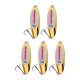 thumbnail image 3 of 5 cucharas de pesca, señuelos de pesca para lances a gran distancia con anzuelos para jigging Oro 14g, 3 of 9