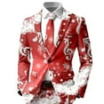 thumbnail image 6 of KKBOTIVE Men's Christmas Suit Slim Fit Funny Printed Button Down 2 Piece Suit and Dress Pants Men's Jacket Outfit Prom Wear h-Red Size: XXXL, 6 of 6