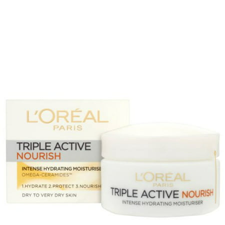 Loreal Triple Action Nourish Intense Hydrating Moisturiser (Dry to Very Dry Skin) 50ml with Ayur Product in