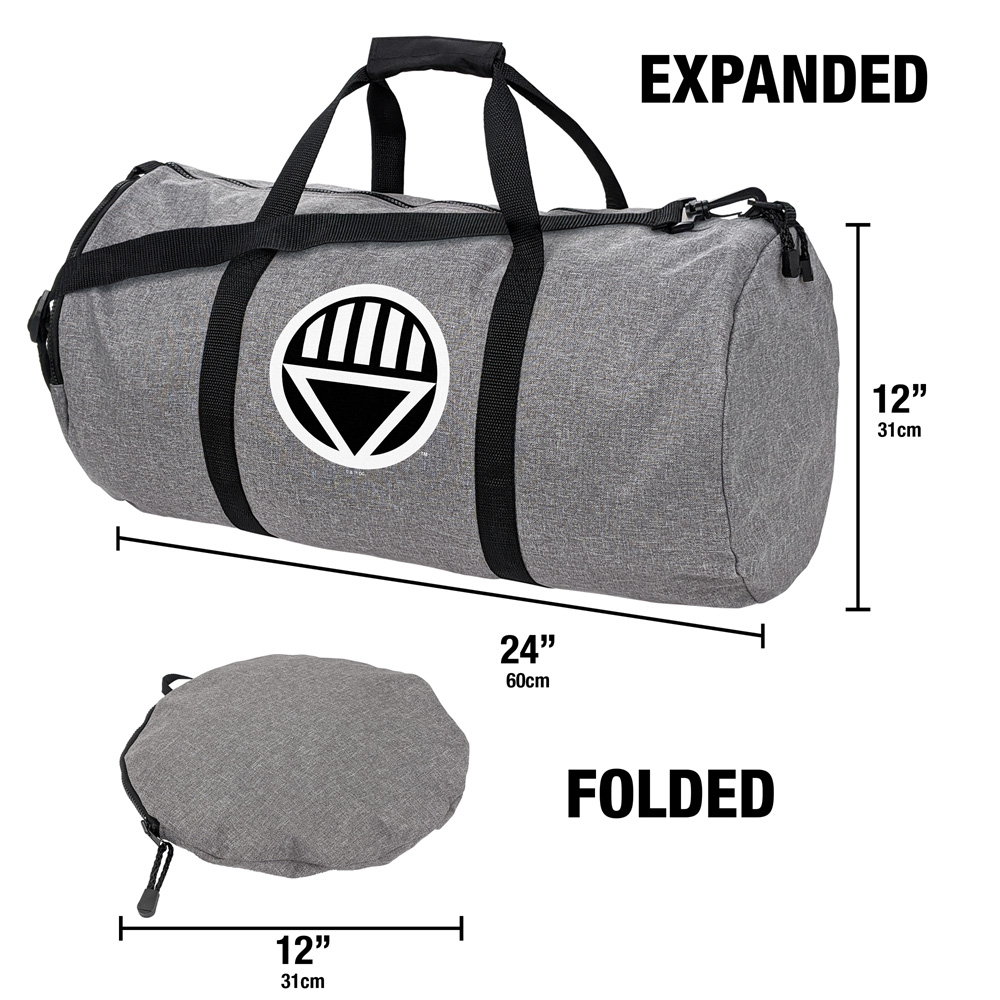 Green Lantern Core Blackest Night Black Lantern Logo Lightweight Duffel Bag for Sports and Gym Packable for Travel