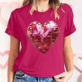 thumbnail image 2 of Kinrui Valentine Shirts for Women Short Sleeve Tshirt Valentines Gifts Cute Love Heart Valentines Gifts Tops, 2 of 6