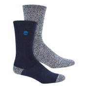 Timberland 2 Pack Navy Marled Boot Socks Casual Crew Socks