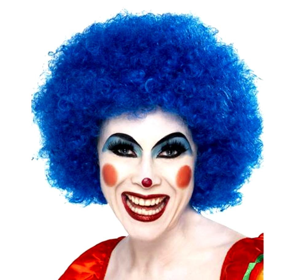 blue wig afro