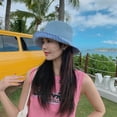 thumbnail image 5 of Sombrero de pescador de doble cara con circunferencia de 56-58 cm, sombrero de pescador para mujer, sombrero de pescador que cubre la cara, protector solar, sombrilla, sombrero de lavabo, 5 of 5