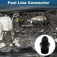 thumbnail image 2 of Unique Bargains Male Flare Reducer Hose Fitting Adapter TF-AN6-3/8 NPT Fuel Line Connector Aluminum Black, 2 of 6