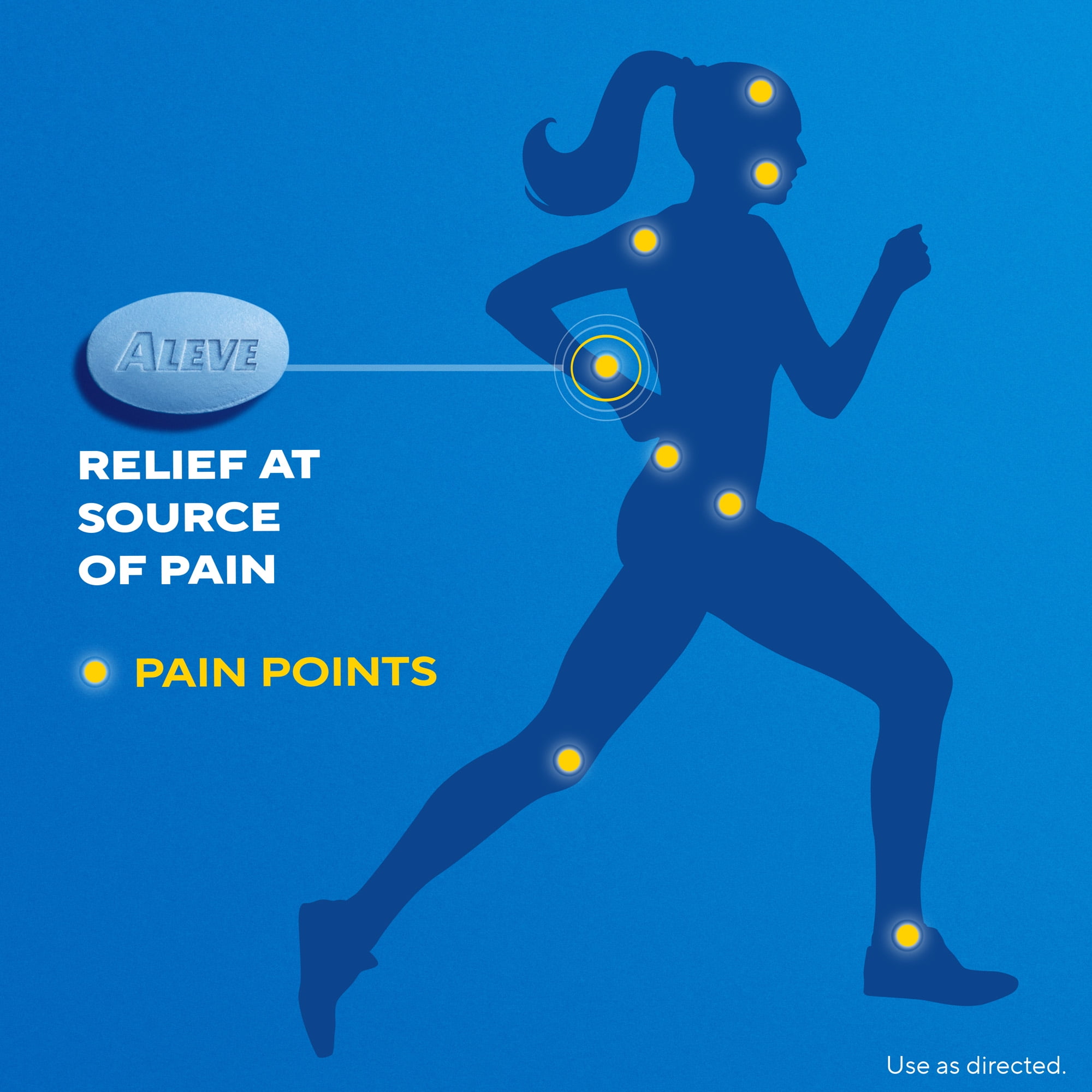 Aleve Caplets Naproxen Sodium Pain Reliever, 90 Count