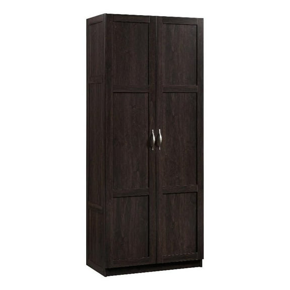 Maklaine Engineered Wood Storage Cabinet in Cinnamon Cherry Finish