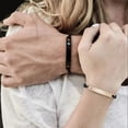 thumbnail image 2 of Pulseras para Hombre o Mujer ajustables con placa acero inoxidable personalizable. Pulseras cordon para Parejas madiola Parejas, 2 of 9