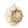 Holiday Time Gold Starburst Shatterproof Christmas Ball Ornament, 4
