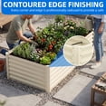 thumbnail image 5 of Dextrus 6x3x2ft Galvanized Raised Garden Bed Kit with Support Rod & Gloves, Outdoor Patio Planter for Vegetables Flowers Plants, Cream White, 5 of 6