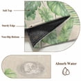 thumbnail image 6 of Tropical Plants Round Area Rug 5Ft Washable Circle Rugs for Living Room Bedroom, Summer Watercolor Green Palm Leaf on Linen Non-Slip Carpet Floor Mats Indoor Outdoor Carpet Runner Home Decor, 6 of 8