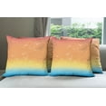 thumbnail image 6 of Ambesonne Tropical Throw Pillow Cover 4 Pack, Seagull Palm Trees Sun, 20", Multicolor, 6 of 7